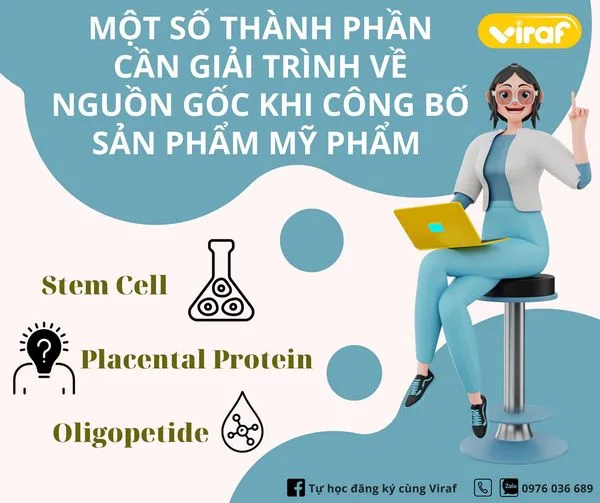 LƯU Ý MỘT SỐ THÀNH PHẦN CẦN GIẢI TRÌNH VỀ NGUỒN GỐC KHI CÔNG BỐ SẢN PHẨM