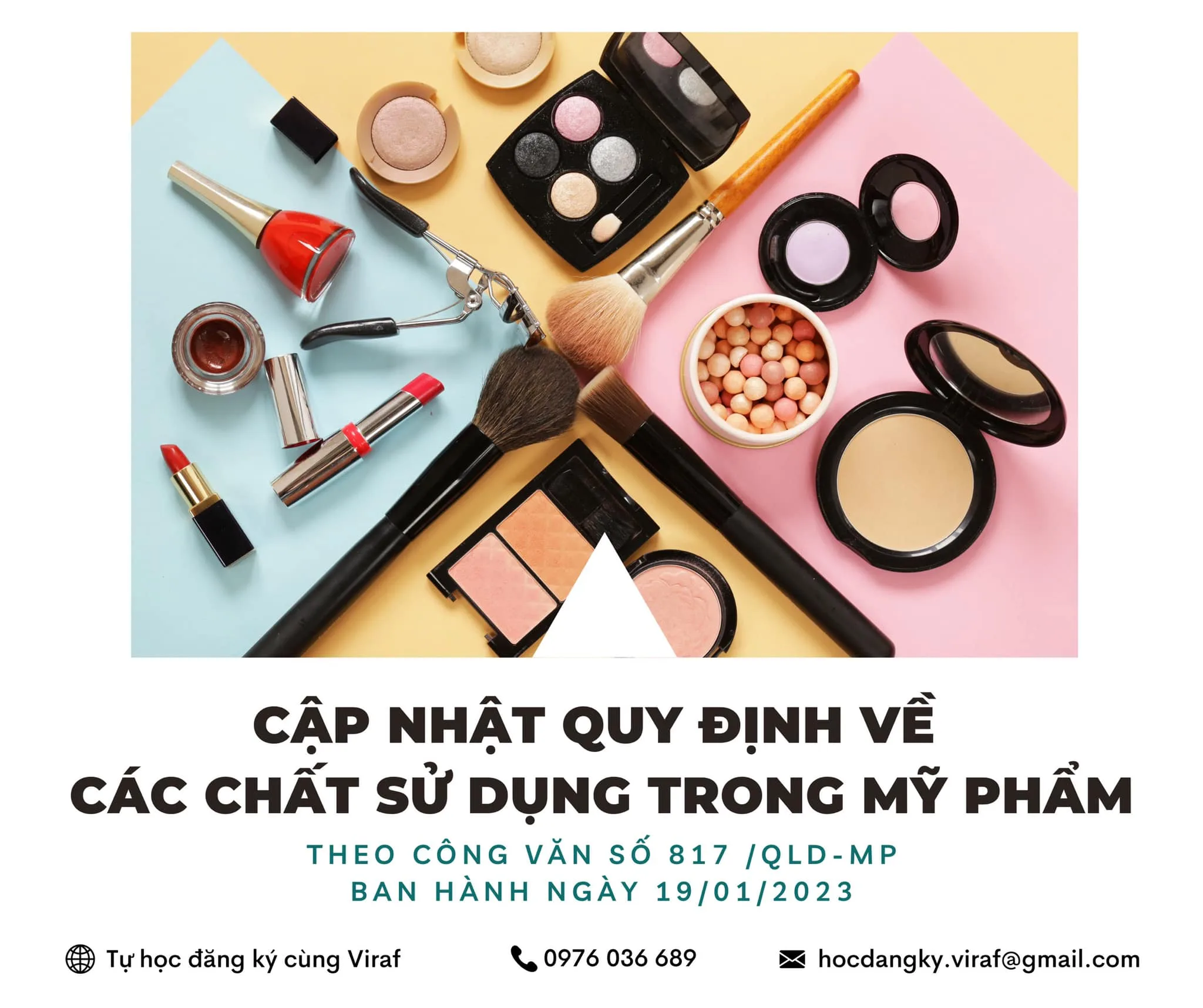 CẬP NHẬT QUY ĐỊNH VỀ CÁC CHẤT SỬ DỤNG TRONG MỸ PHẨM