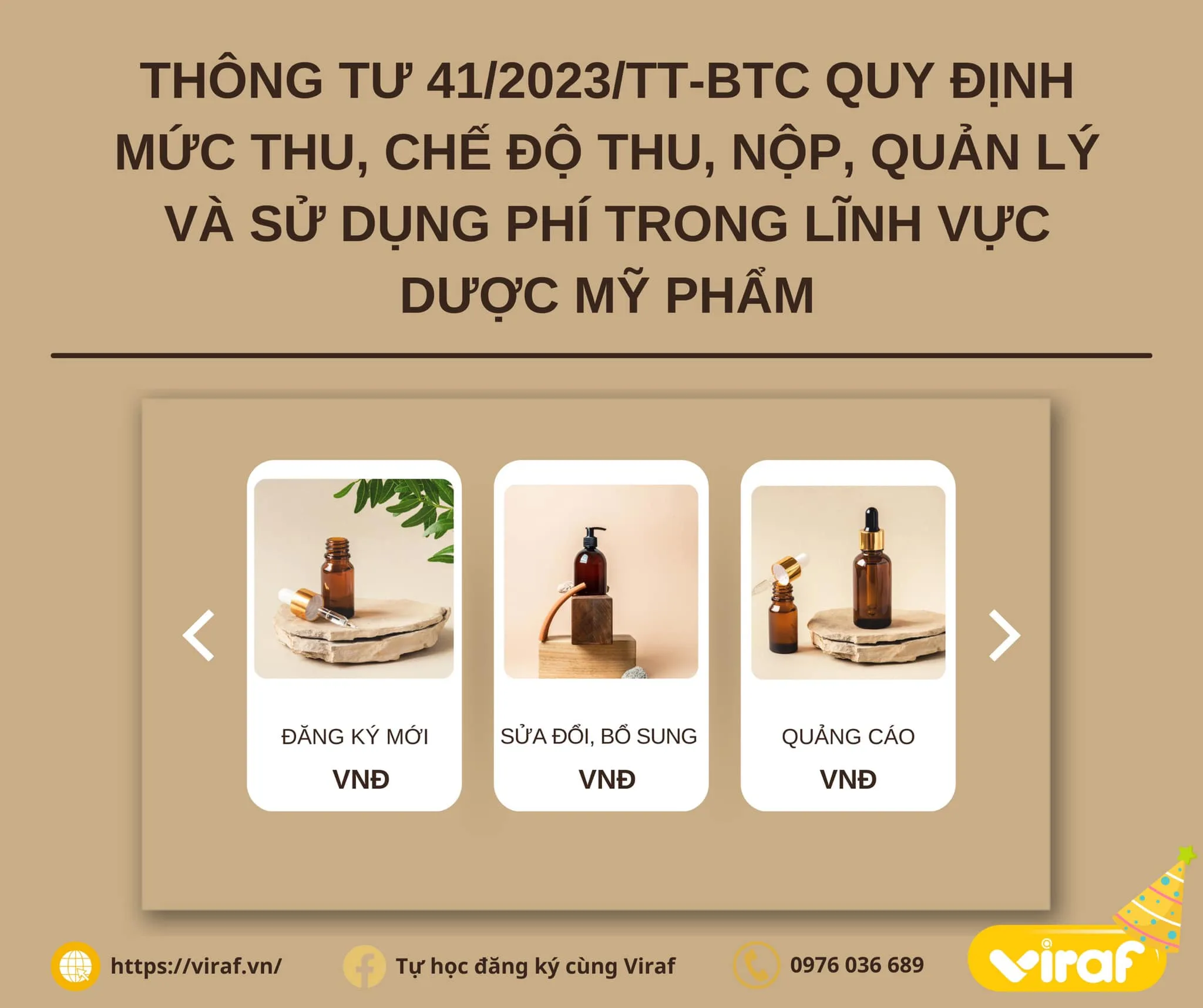 QUY ĐỊNH MỨC THU CHẾ ĐỘ THU, NỘP, QUẢN LÝ VÀ SỬ DỤNG PHÍ TRONG LĨNH VỰC DƯỢC MỸ PHẨM