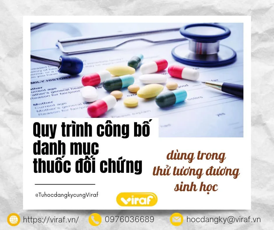 QUY TRÌNH CÔNG BỐ DANH MỤC THUỐC ĐỐI CHỨNG DÙNG TRONG THỬ TƯƠNG ĐƯƠNG SINH HỌC