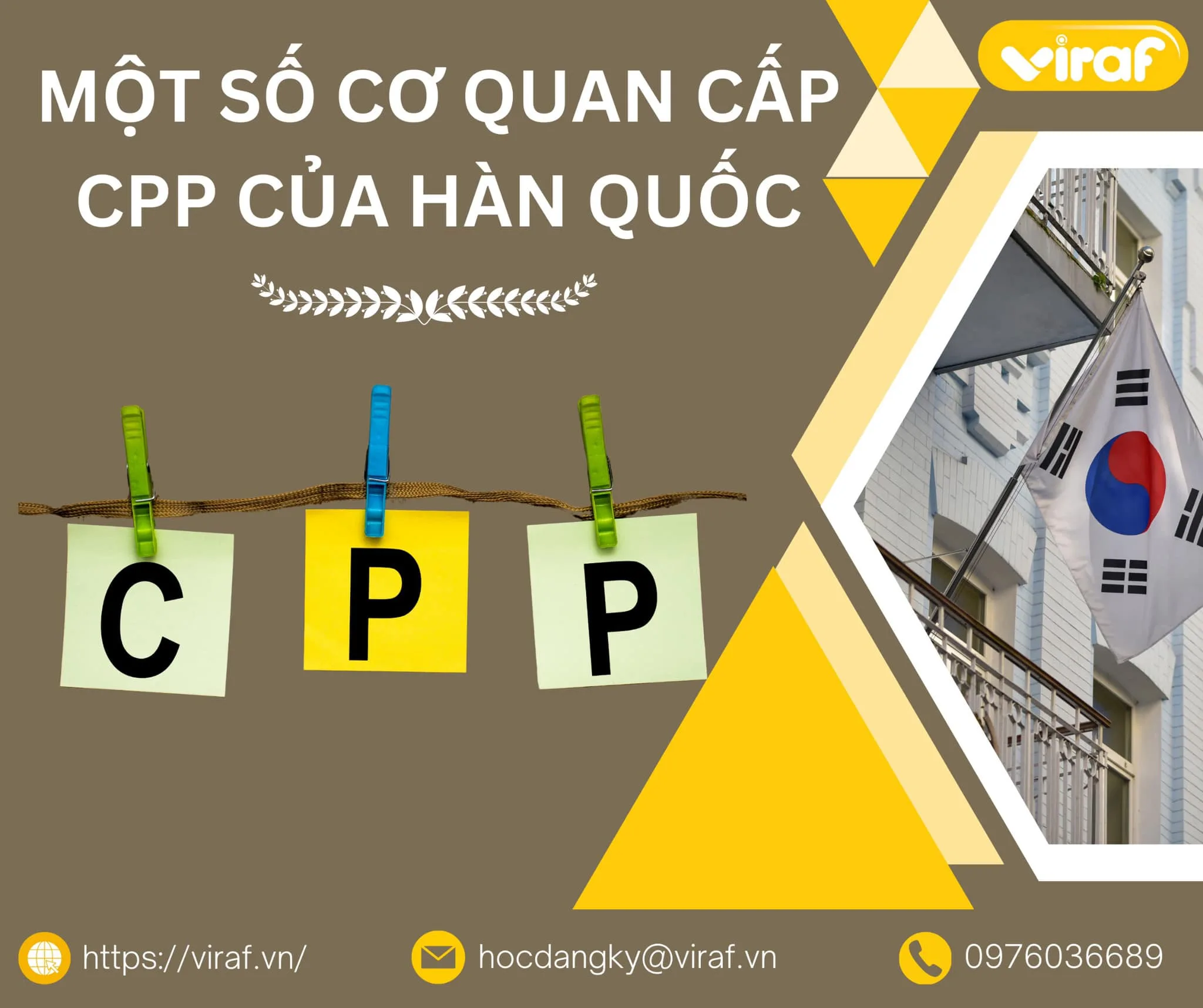 Một số cơ quan cấp CPP của Hàn Quốc