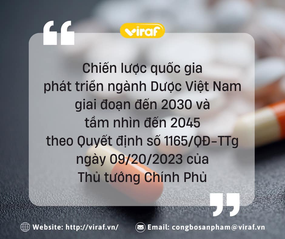 CHIẾN LƯỢC QUỐC GIA PHÁT TRIỂN NGÀNH DƯỢC VIỆT NAM GIAI ĐOẠN ĐẾN 2030 VÀ TẦM NHÌN 2045